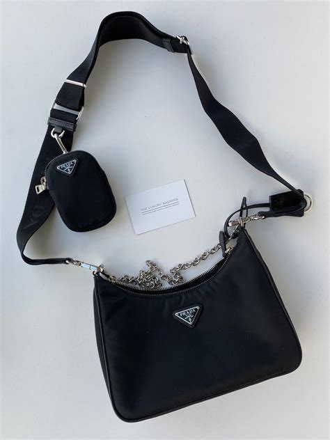 prada cross bag black|prada nylon cross body bags.